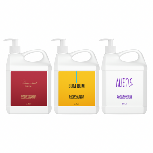 Salon Size Designer Inspired Rapid Tan Accelerators